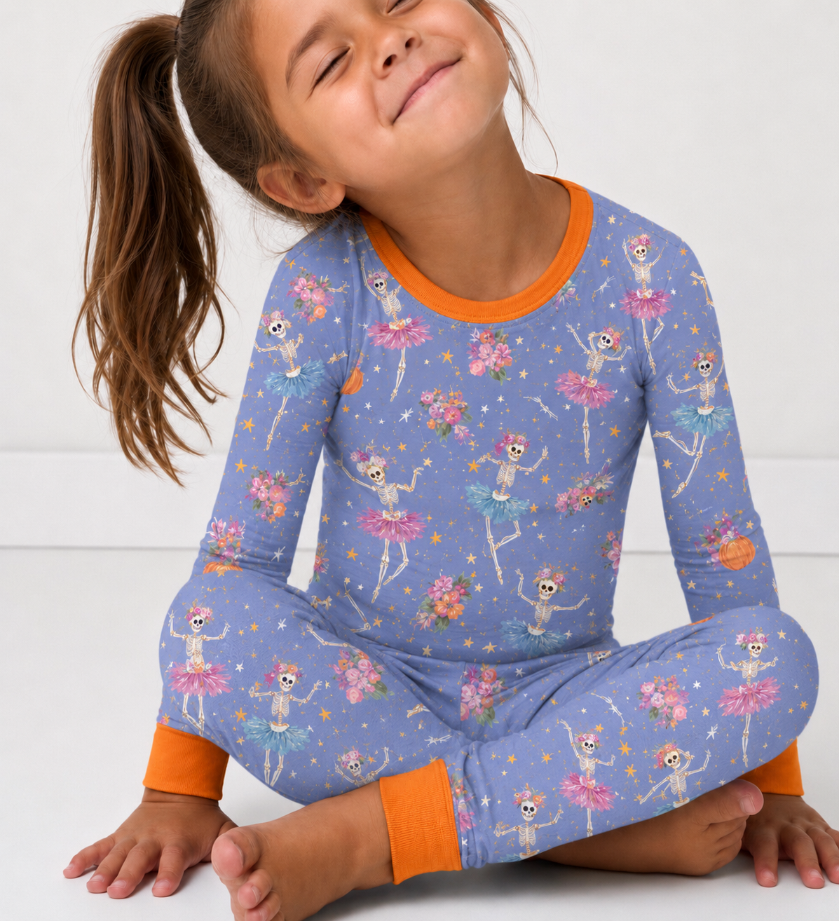 Ballerina Skeletons long sleeve/pants set