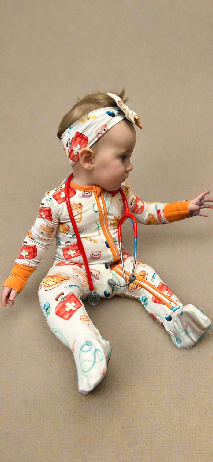 Healthcare Hero Zipper Footie