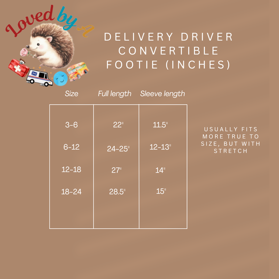 Delivery Driver Convertible Footie