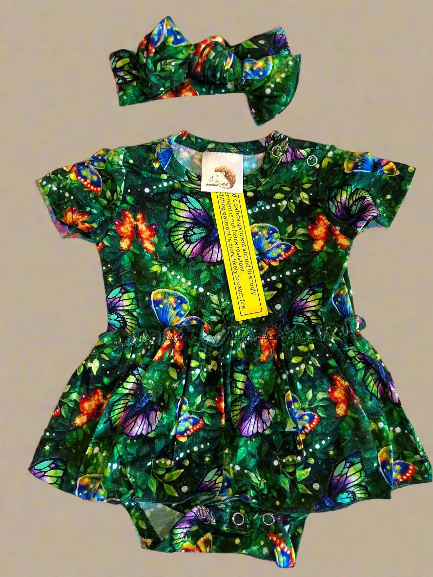 Butterfly twirl bodysuit dress