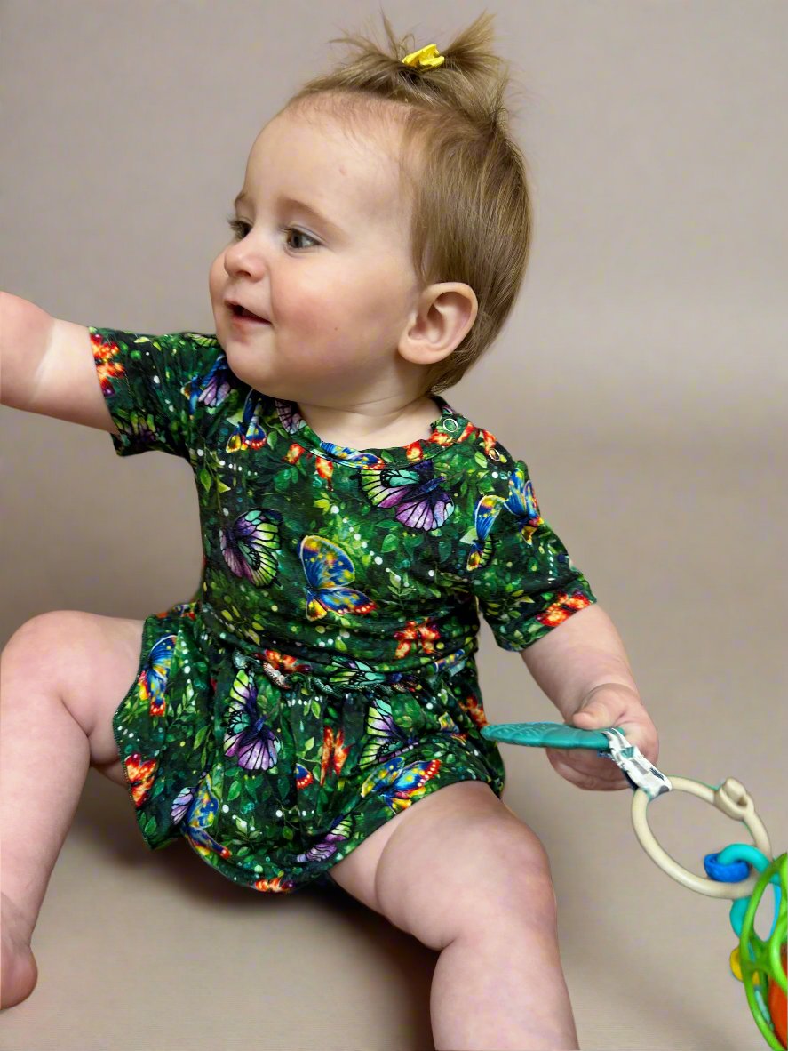 Butterfly twirl bodysuit dress