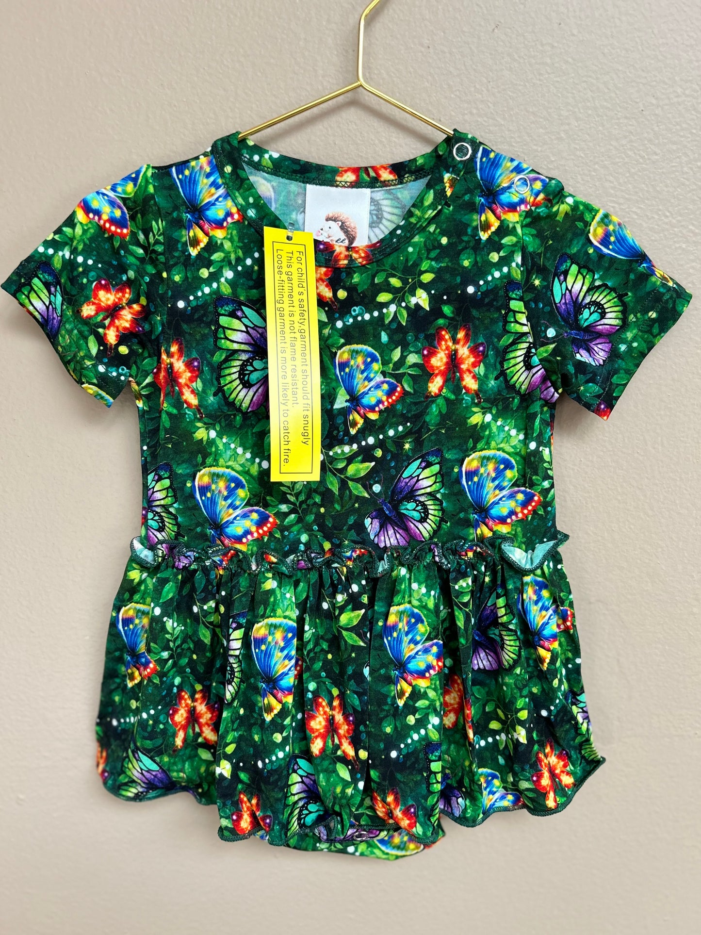 Butterfly twirl bodysuit dress