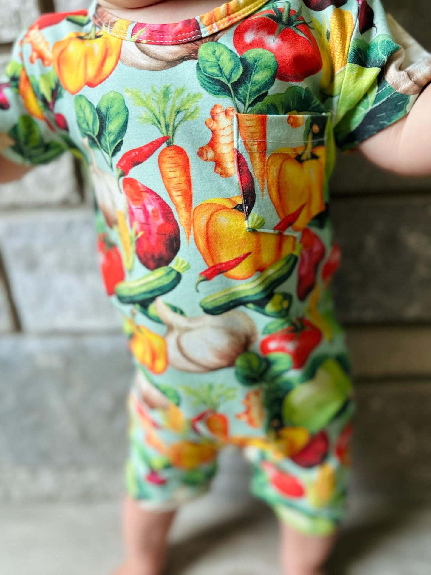 Veggie romper short sleeve