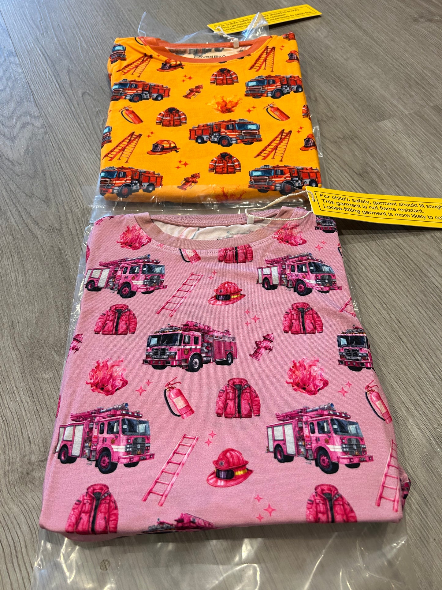 Pink Firefighter two piece set