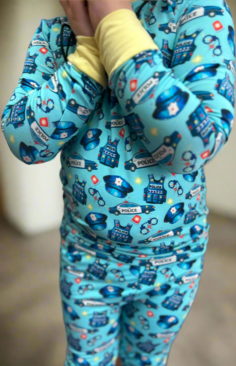 Loved by A Law Enforcement Officer 2 piece set blue