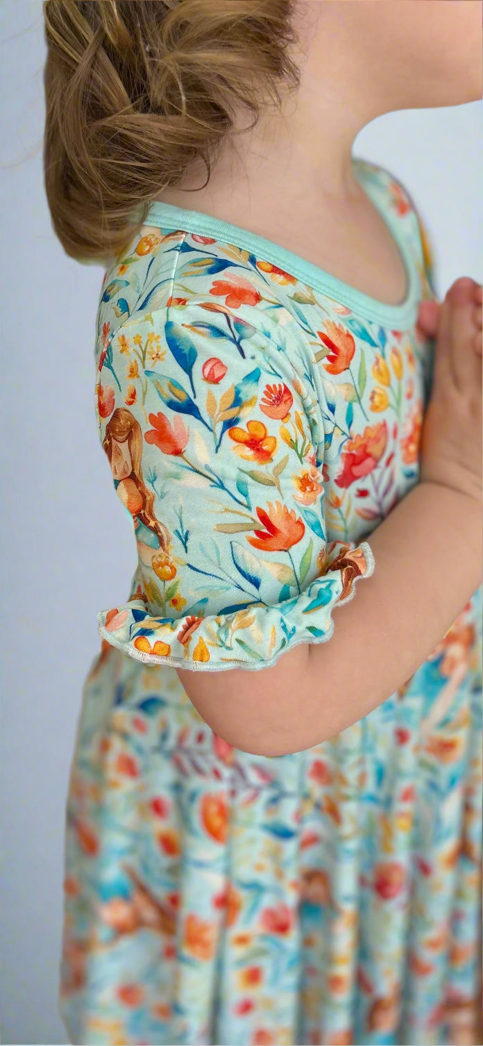 Loved by A Blossoming Mama Ruffle Sleeve Dress