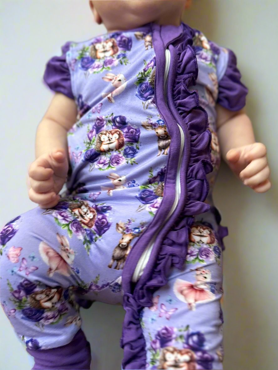 Hugging Hedgehog Ruffle Butt Romper