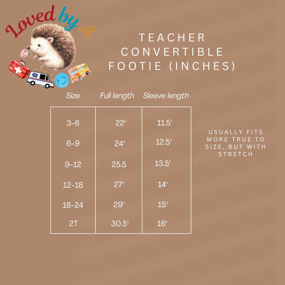 Teacher Convertible Footie