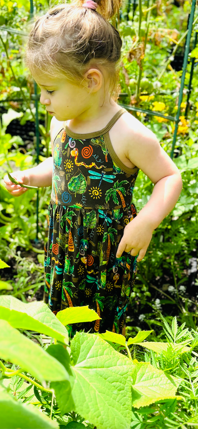 Loved by A Royal Jungle Clan *Button Clasp Twirl Dress*