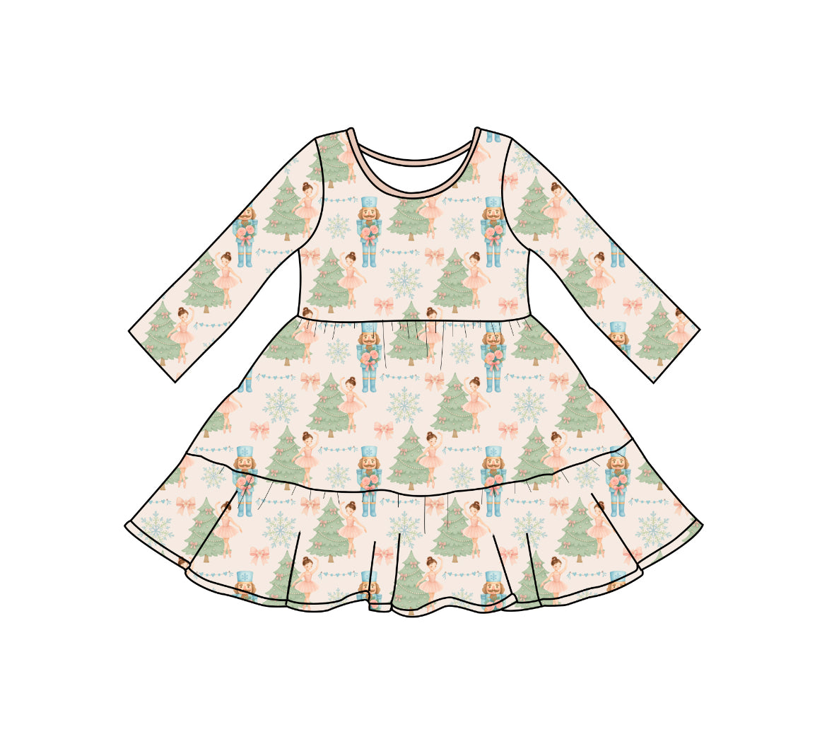 Ballet Christmas Tiered Twirl Dress