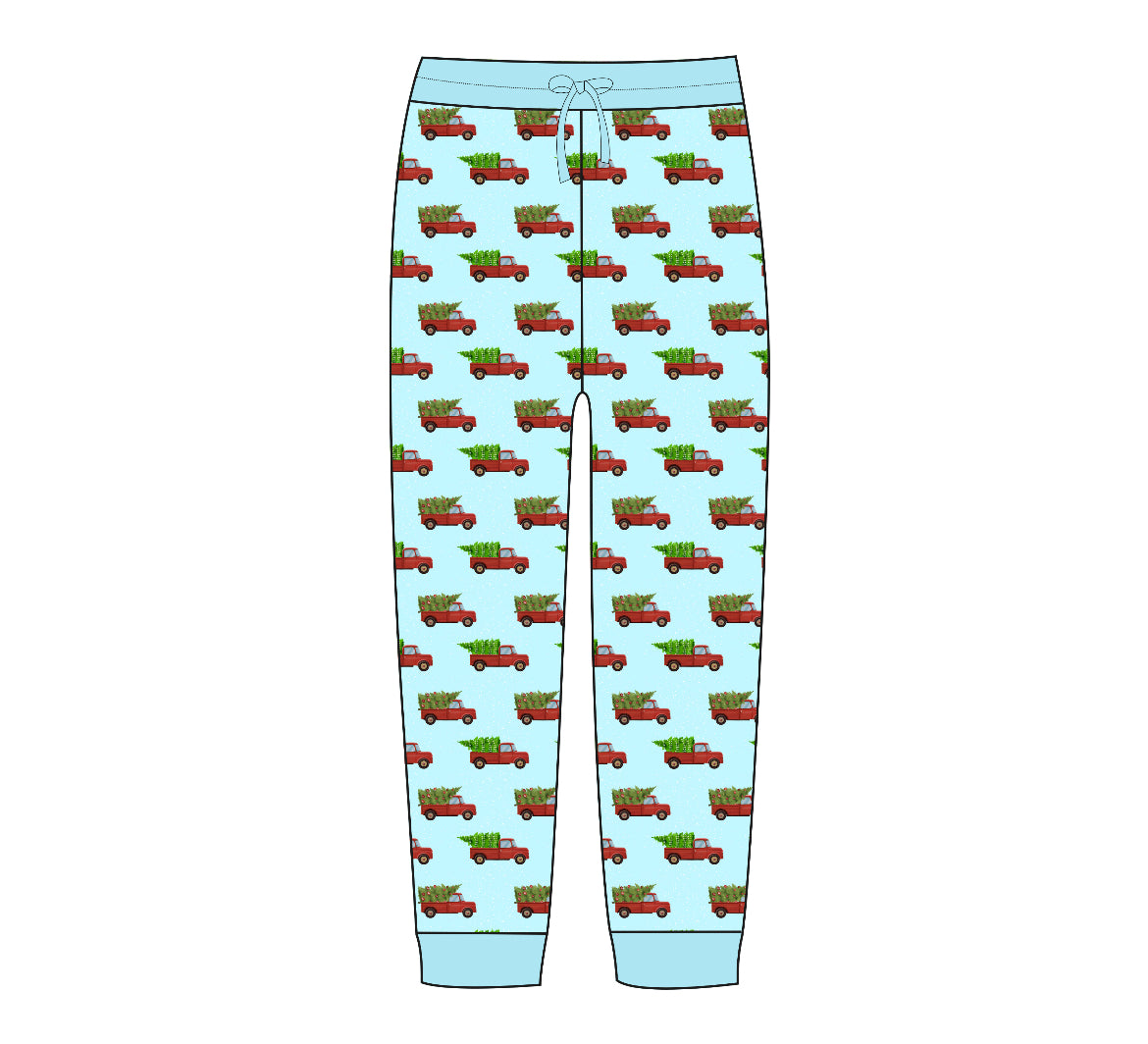Red Christmas Trucks Mama Jogger Pant