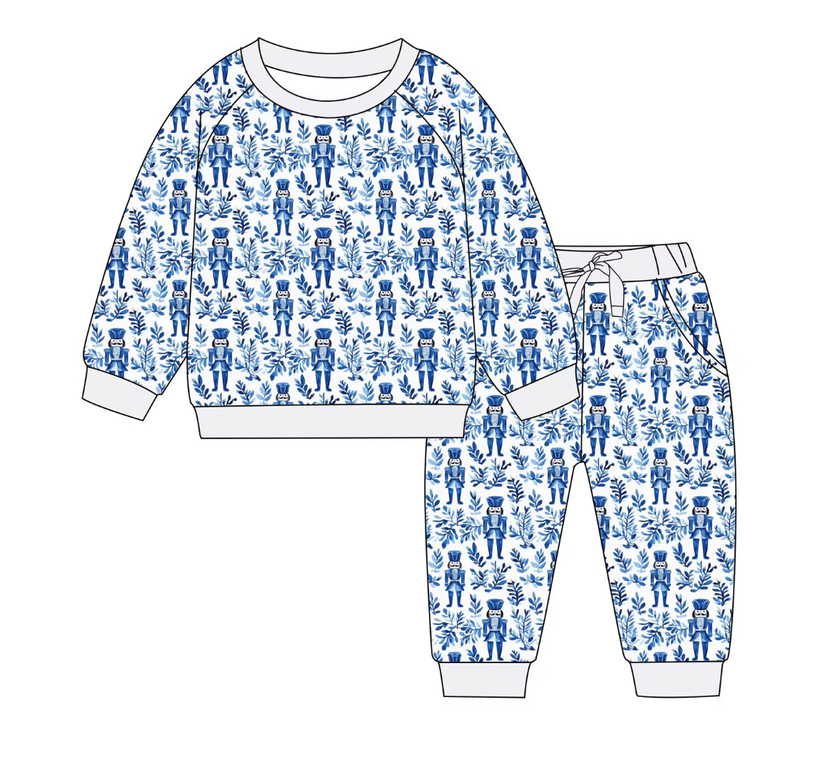 Blue Nutcracker Jogger Set (Kids)