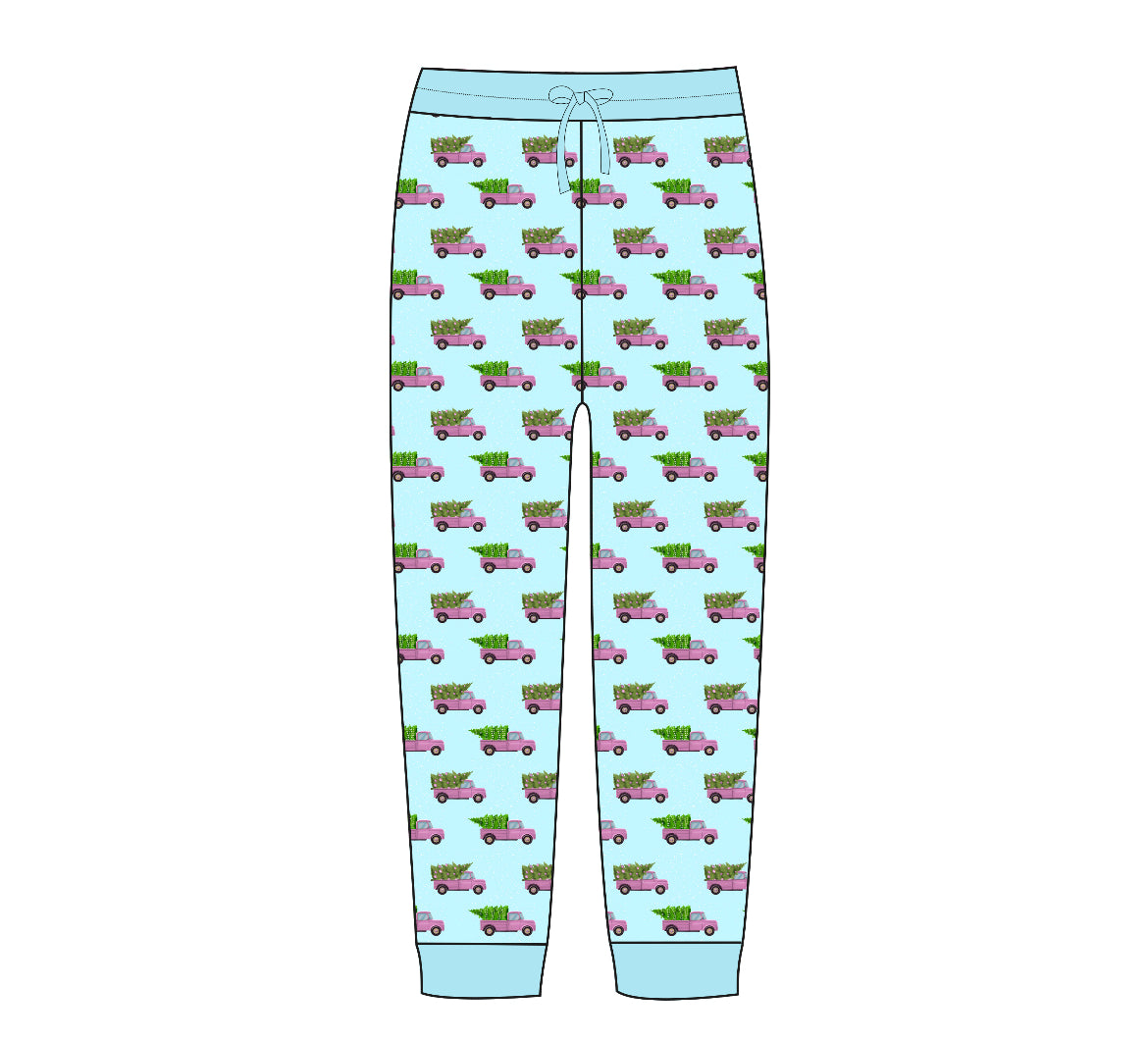 Pink Christmas Trucks Mama Jogger Pant