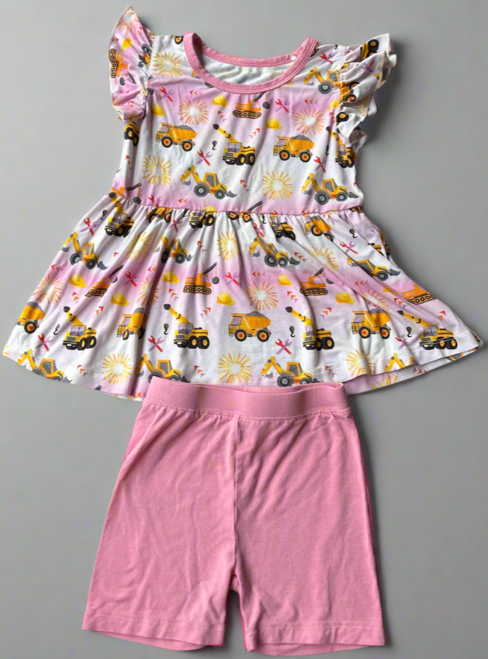 Loved by A Day Crew Peplum Set