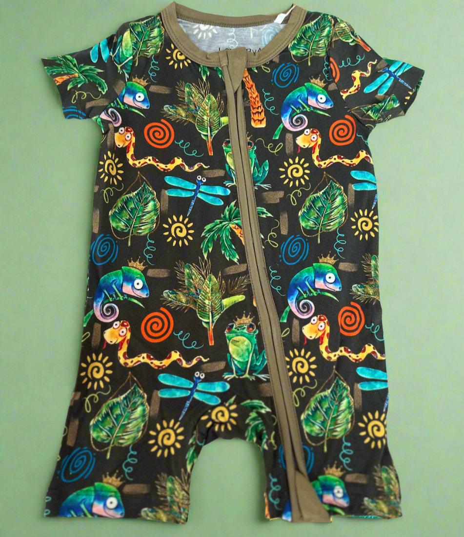 Loved by A Royal Jungle Clan *Double Zip Shortie*