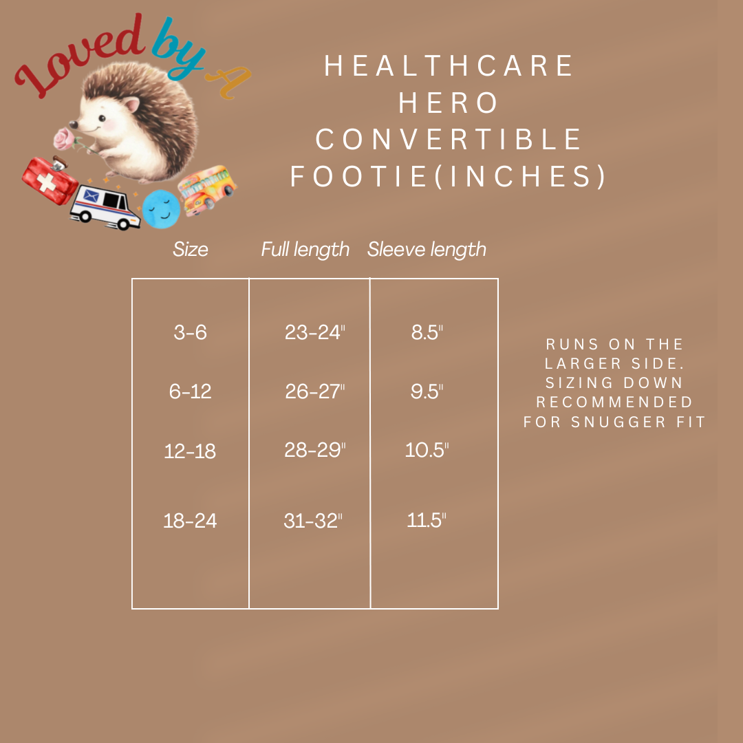Healthcare Hero convertible footie