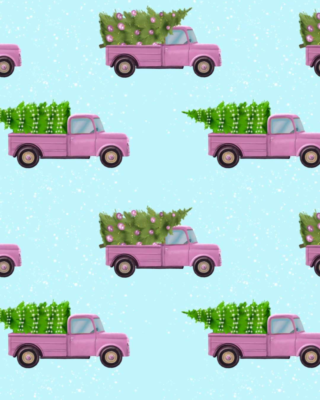 PINK CHRISTMAS TRUCKS