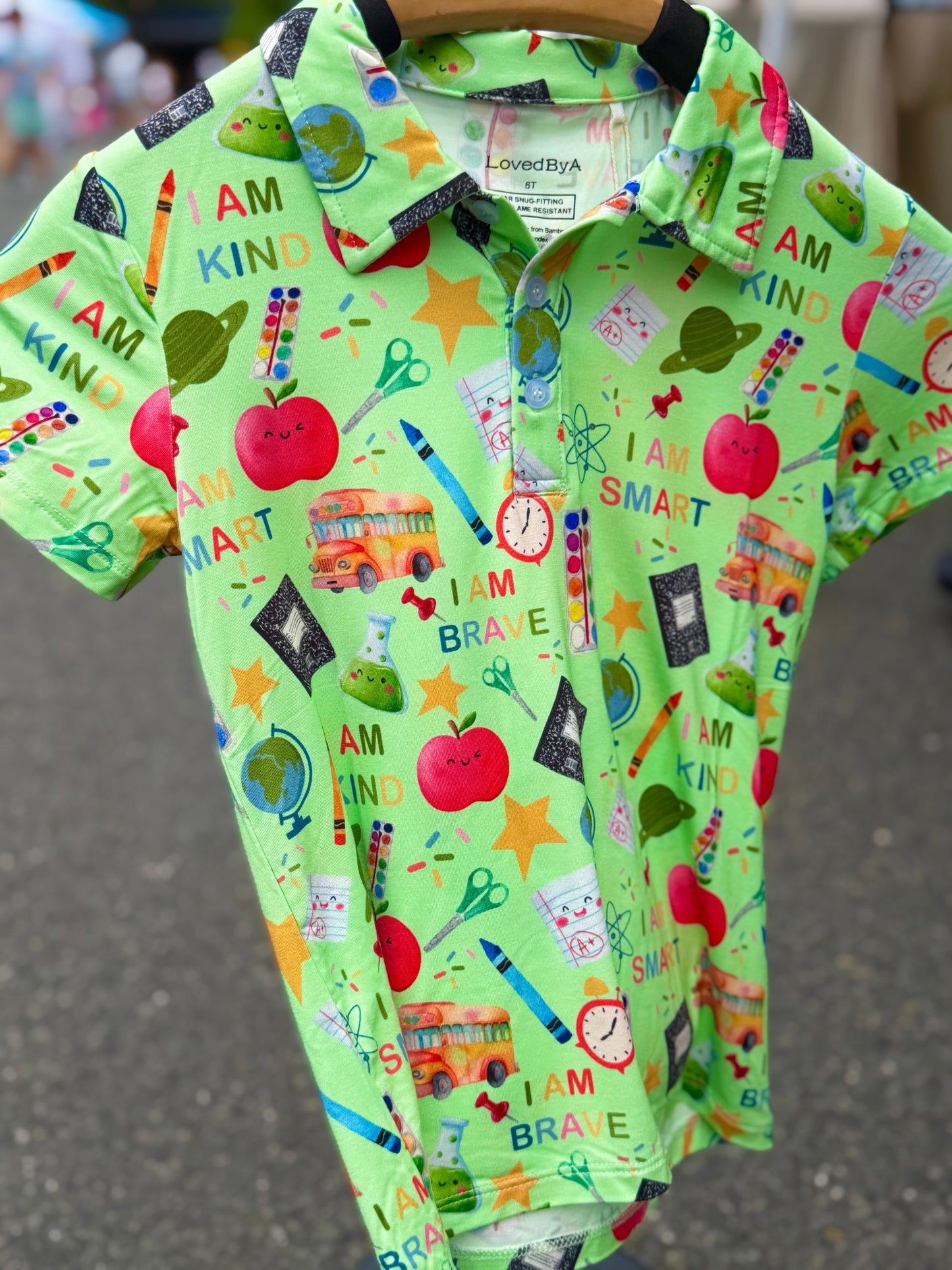 School Affirmations Button Down