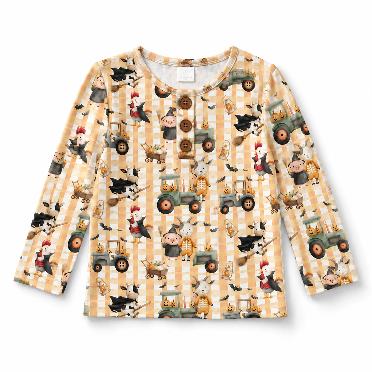 Pig Witch long sleeve button tee