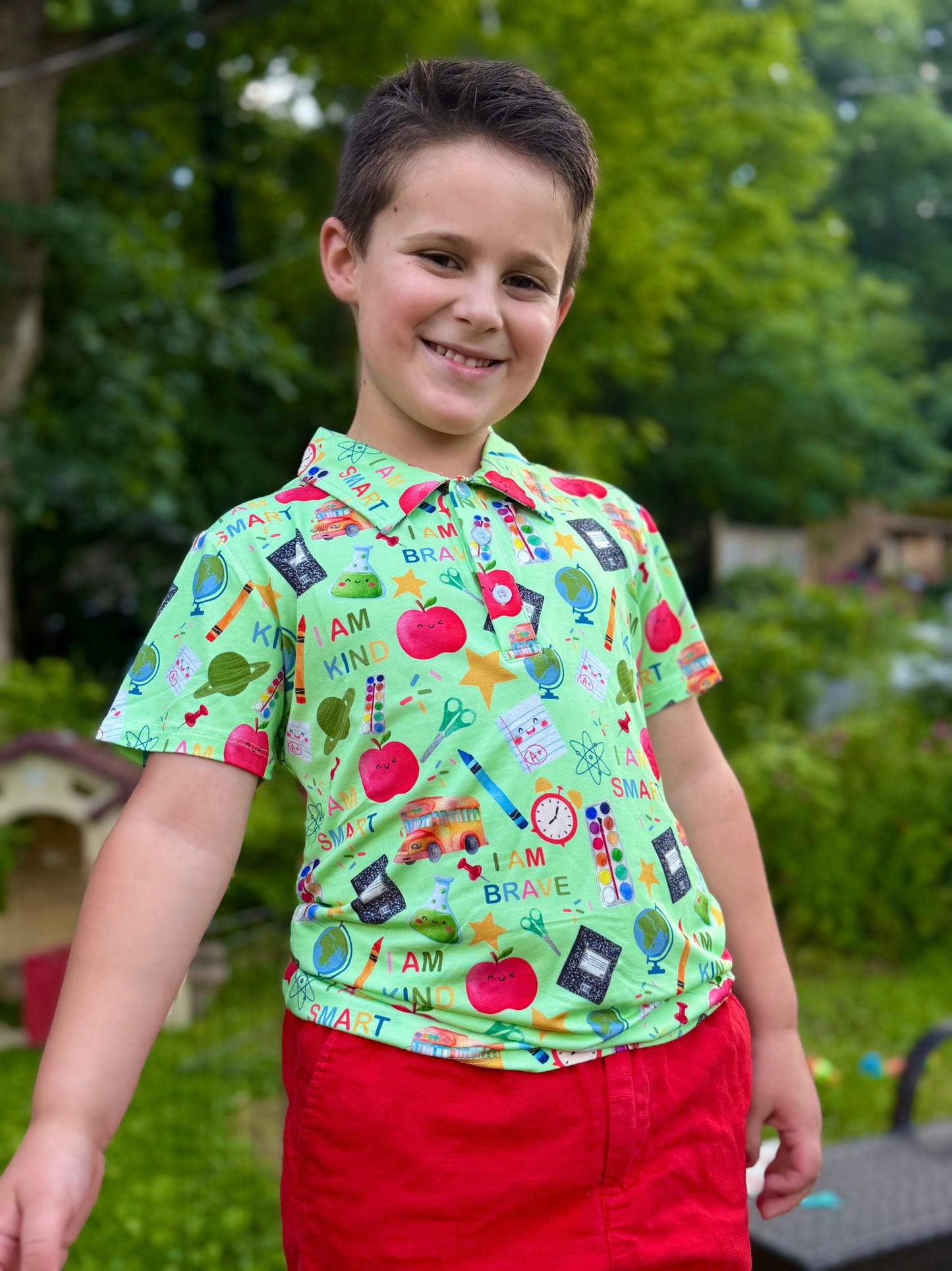 School Affirmations Button Down