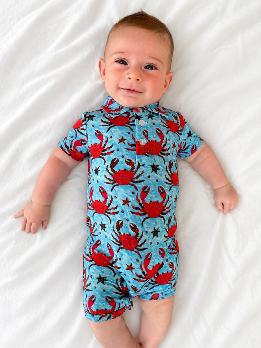 🦀Crab Button Down Romper🦀