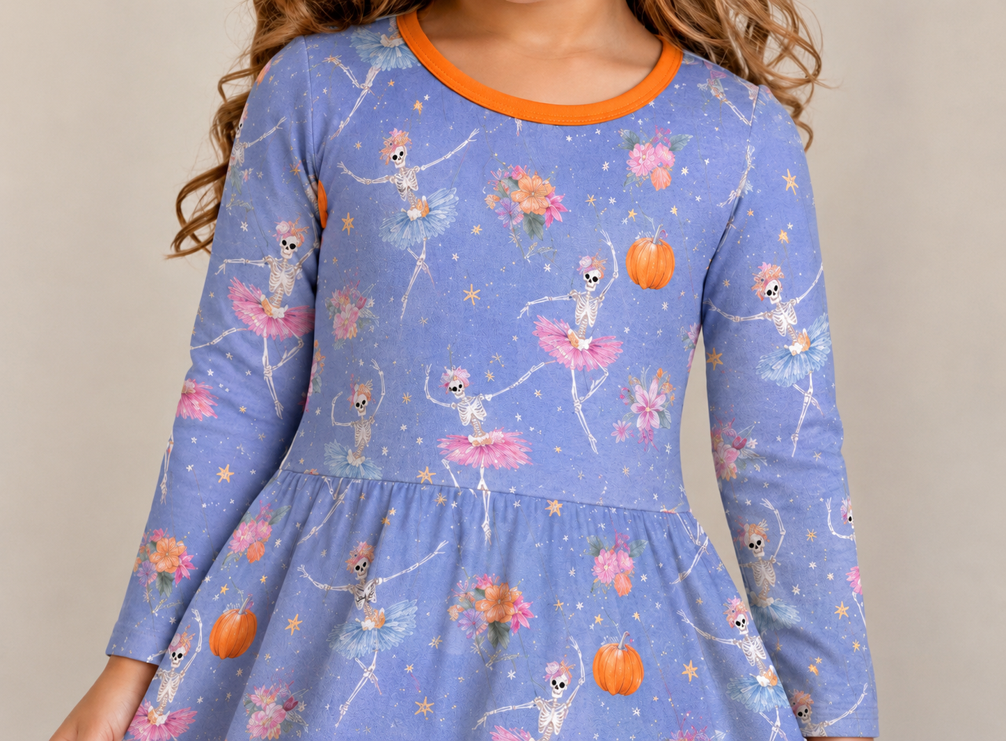 Ballerina Skeleton long sleeve peplum shirt