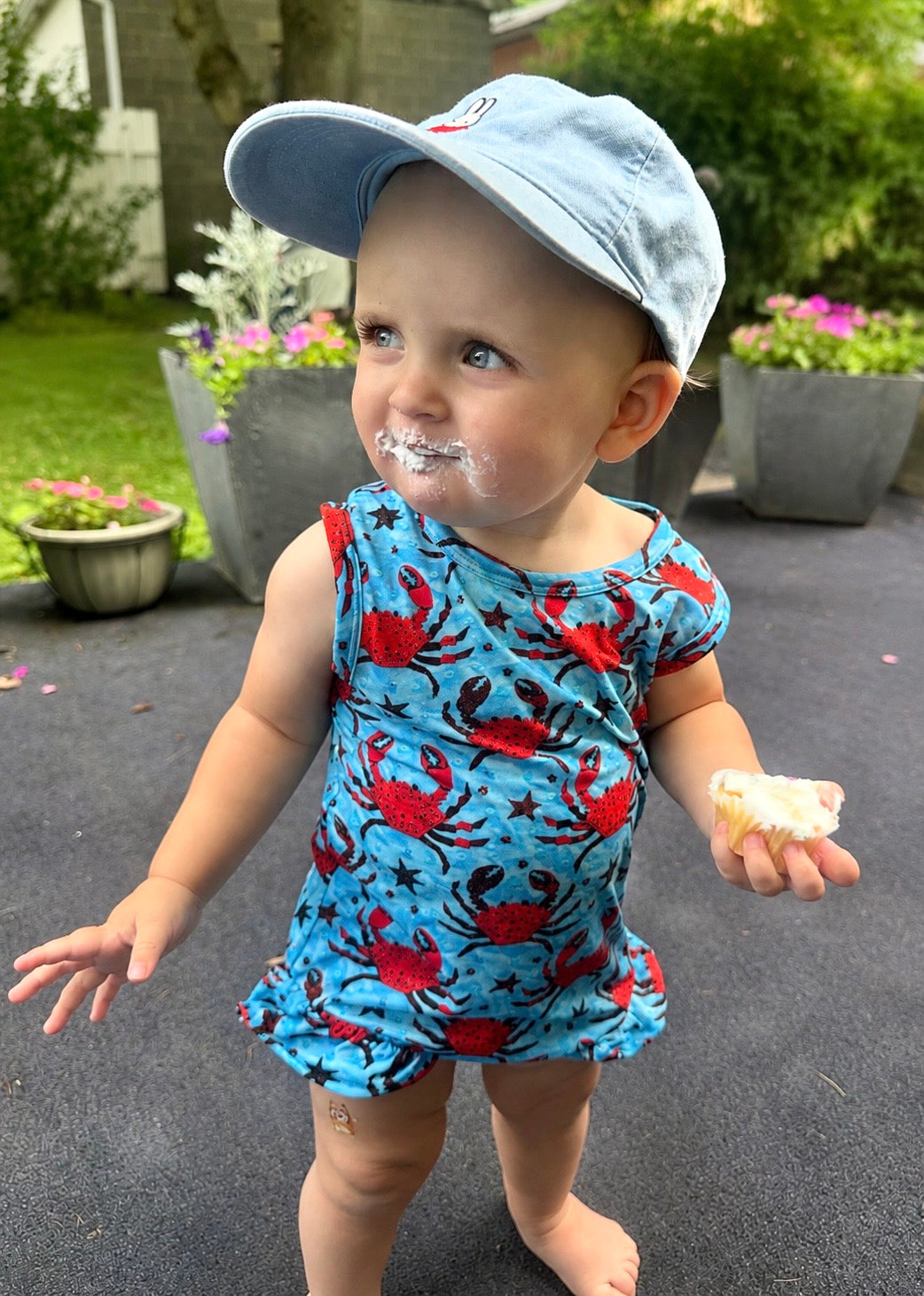🦀Crab Ruffle Leg Onesie 🦀