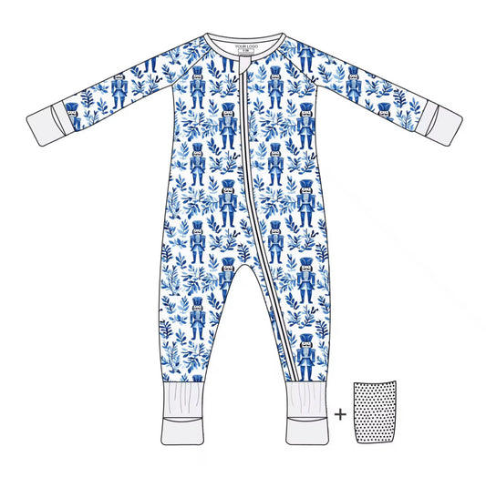 Blue Nutcracker Convertible Footie