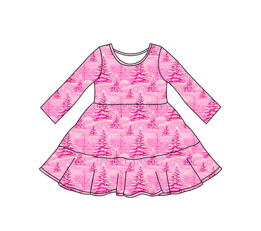 Pink Wonderland Tiered Twirl Dress