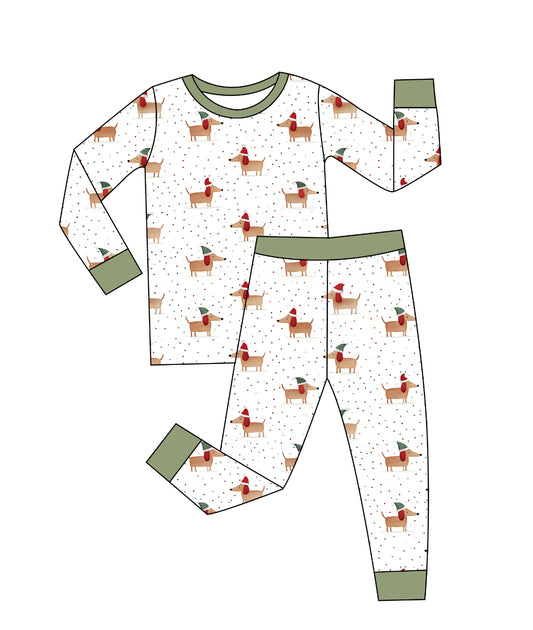 Dachshund's Christmas PJ set