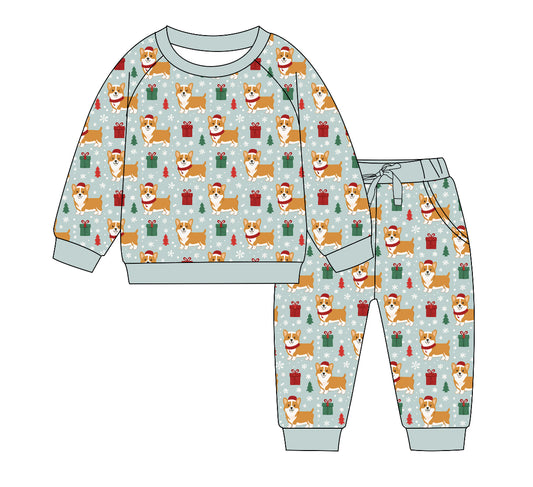 Corgi's Christmas Jogger Set (Kids)