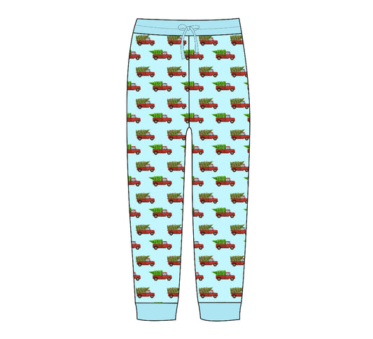 Red Christmas Trucks Mama Jogger Pant