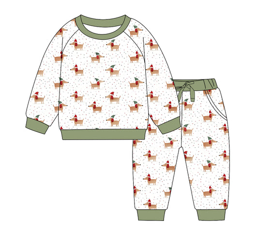 Dachshund's Christmas Jogger Set (Kids)