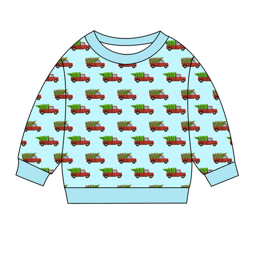Red Christmas Trucks Crewneck (Kids/Adults)