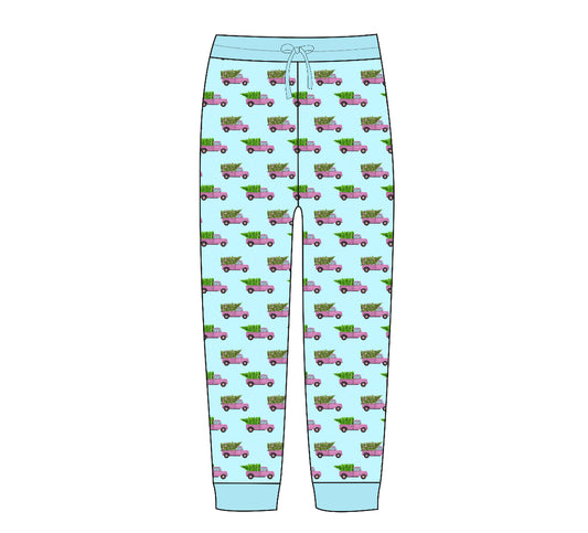 Pink Christmas Trucks Mama Jogger Pant