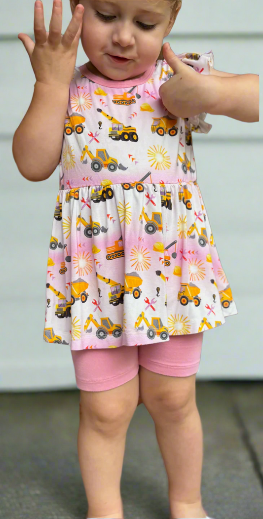 Loved by A Day Crew Peplum Set